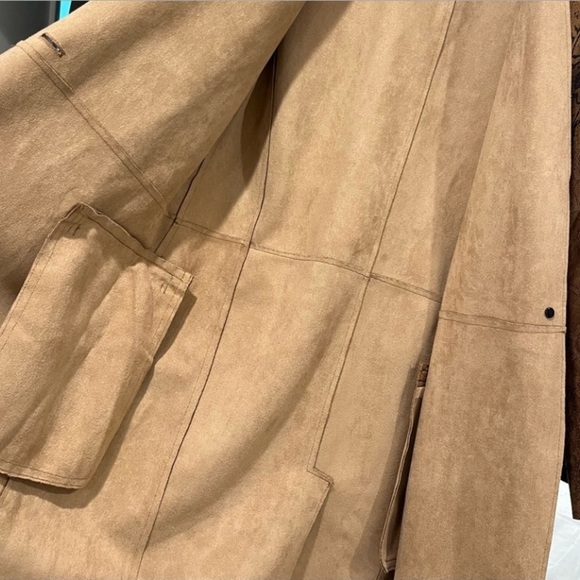 BLANKNYC Snake Print Soft Faux Suede Long Coat Size Medium - Picture 5 of 9